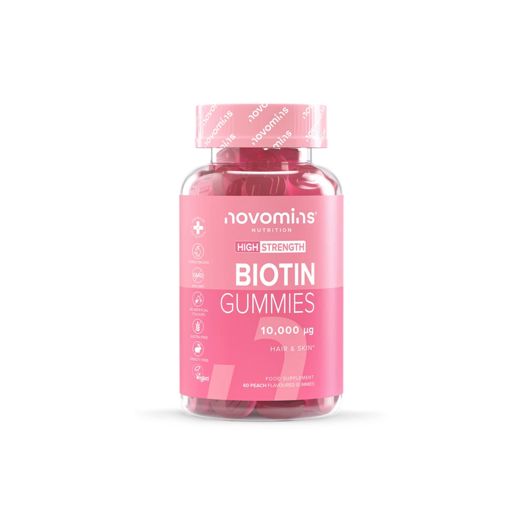 Biotin 10,000µg Peach Flavoured 60 Gummies